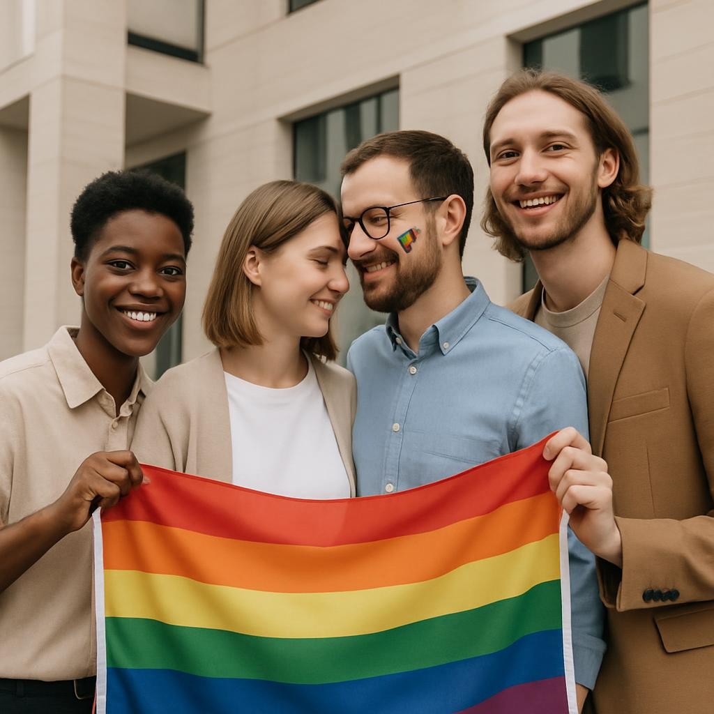LGBTQ-themed inclusive community imagery